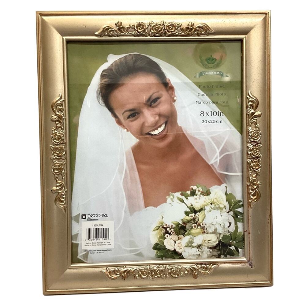 Gold Roses Photo Frame